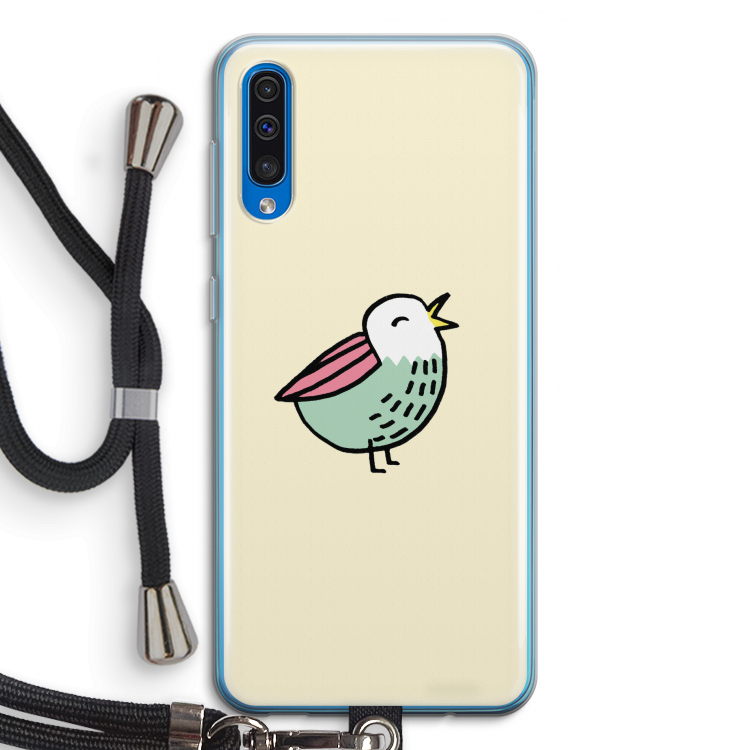 Birdy: Samsung Galaxy A50 Transparant Hoesje met koord