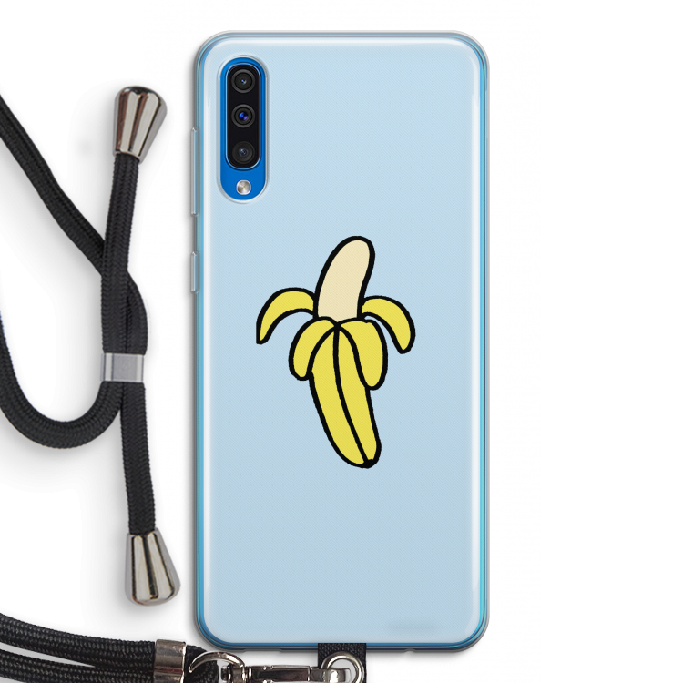 Banana: Samsung Galaxy A50 Transparant Hoesje met koord
