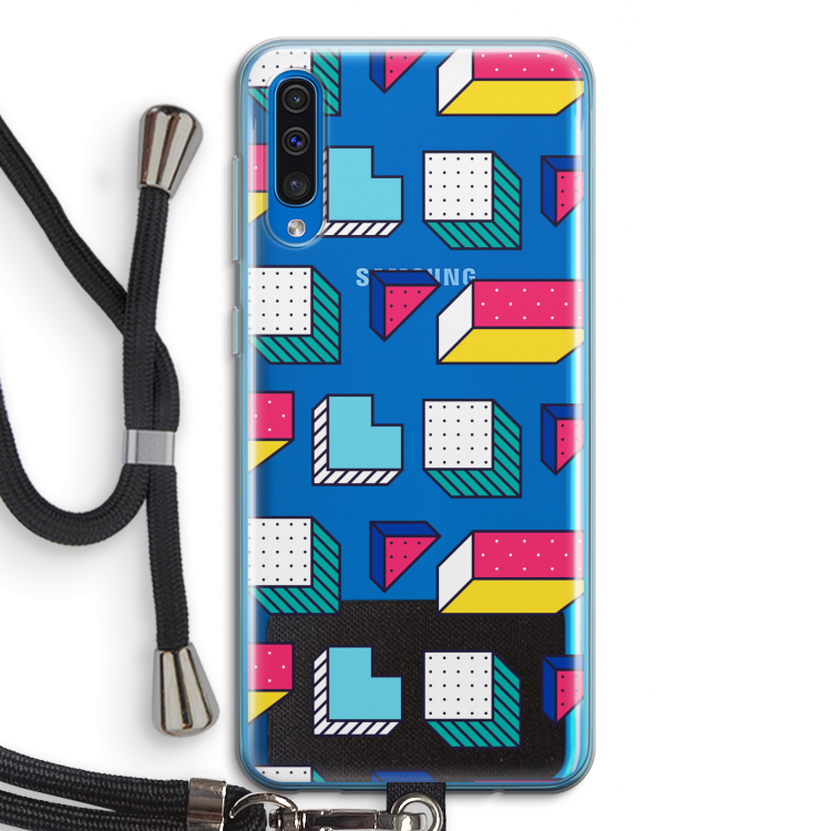 8-bit N°7: Samsung Galaxy A50 Transparant Hoesje met koord