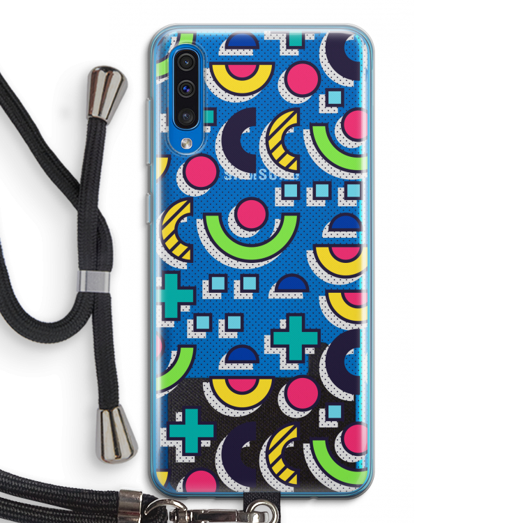8-bit N°6: Samsung Galaxy A50 Transparant Hoesje met koord
