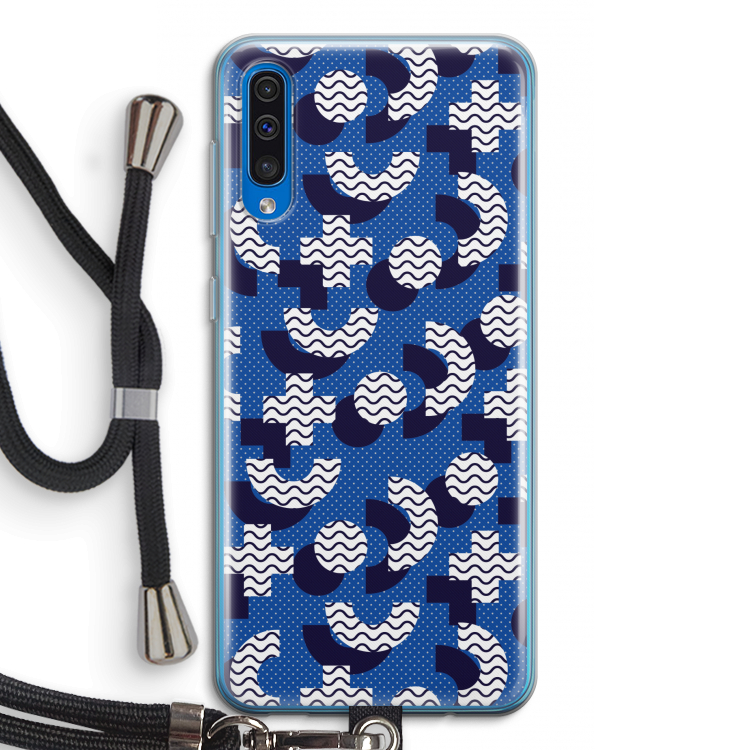 8-bit N°5: Samsung Galaxy A50 Transparant Hoesje met koord