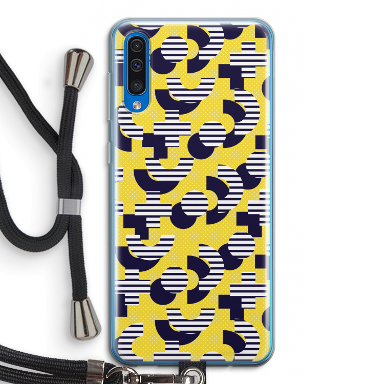 8-bit N°3: Samsung Galaxy A50 Transparant Hoesje met koord