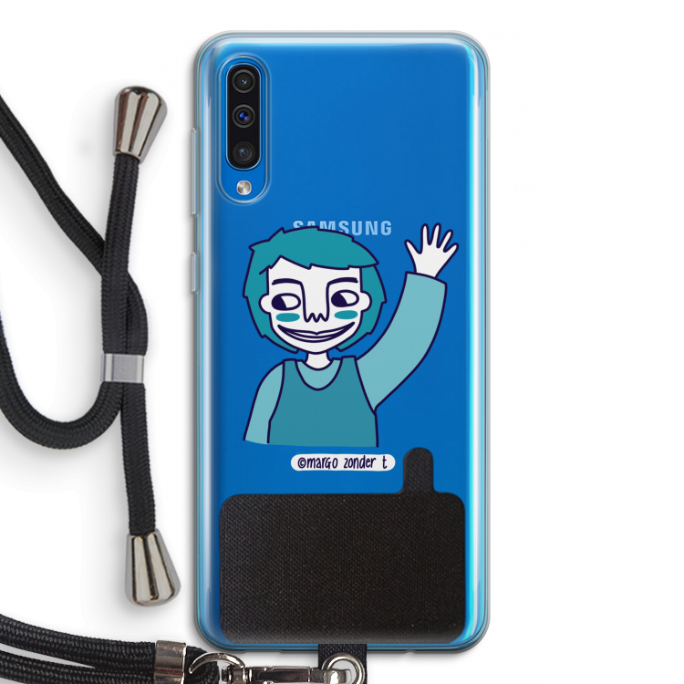 Zwaai: Samsung Galaxy A50 Transparant Hoesje met koord