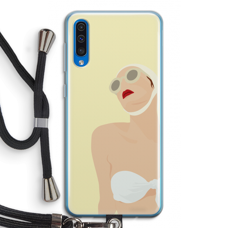 Summer: Samsung Galaxy A50 Transparant Hoesje met koord