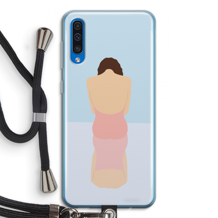 Mirror: Samsung Galaxy A50 Transparant Hoesje met koord