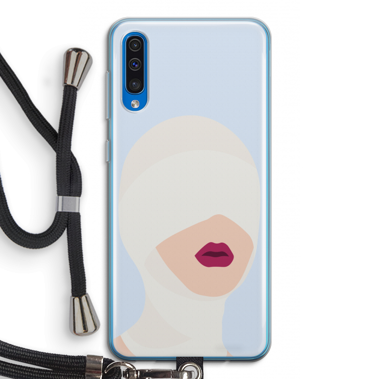 Incognito: Samsung Galaxy A50 Transparant Hoesje met koord