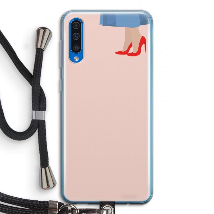 High heels: Samsung Galaxy A50 Transparant Hoesje met koord