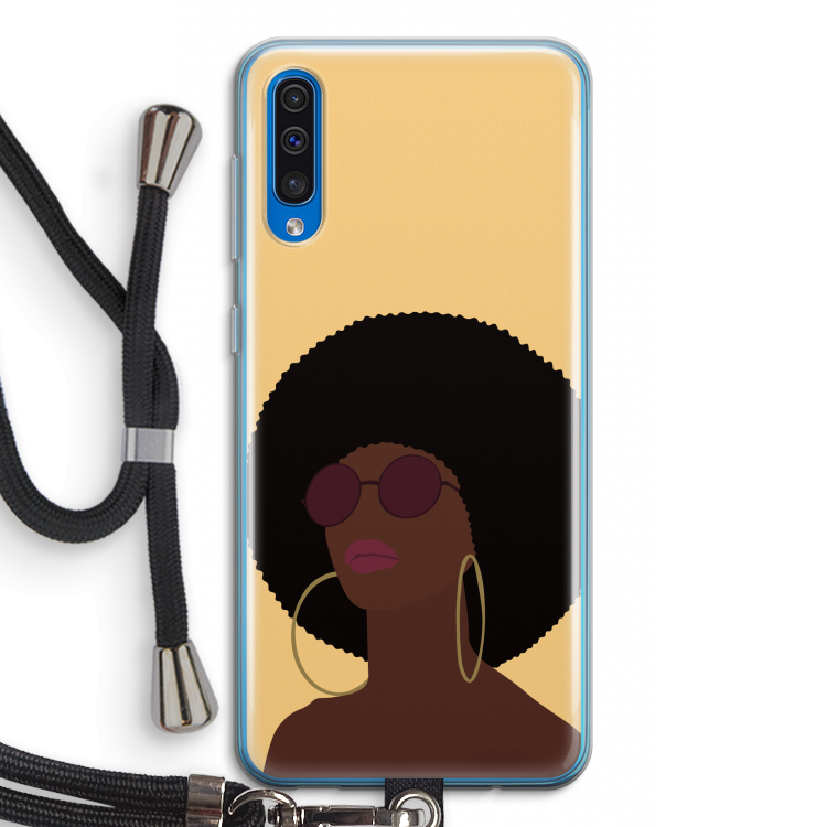 Golden hour: Samsung Galaxy A50 Transparant Hoesje met koord