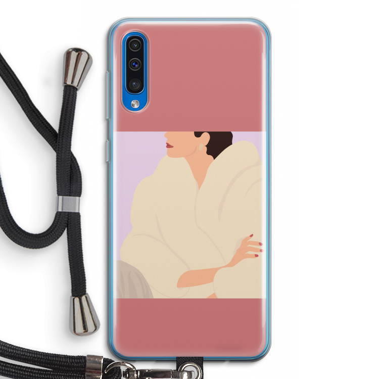 Cosy: Samsung Galaxy A50 Transparant Hoesje met koord