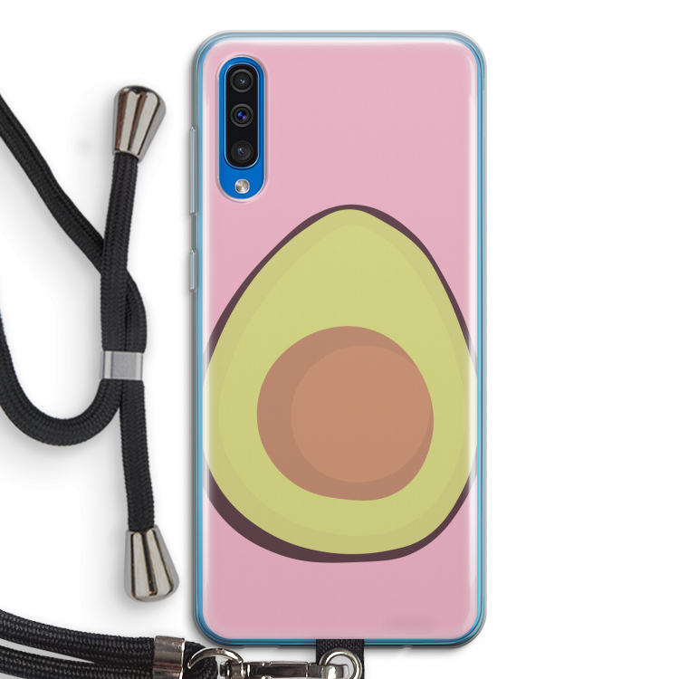 Avocado: Samsung Galaxy A50 Transparant Hoesje met koord