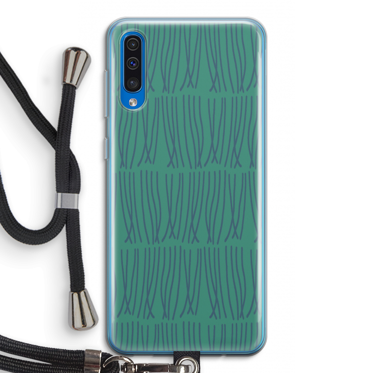 Swirls: Samsung Galaxy A50 Transparant Hoesje met koord
