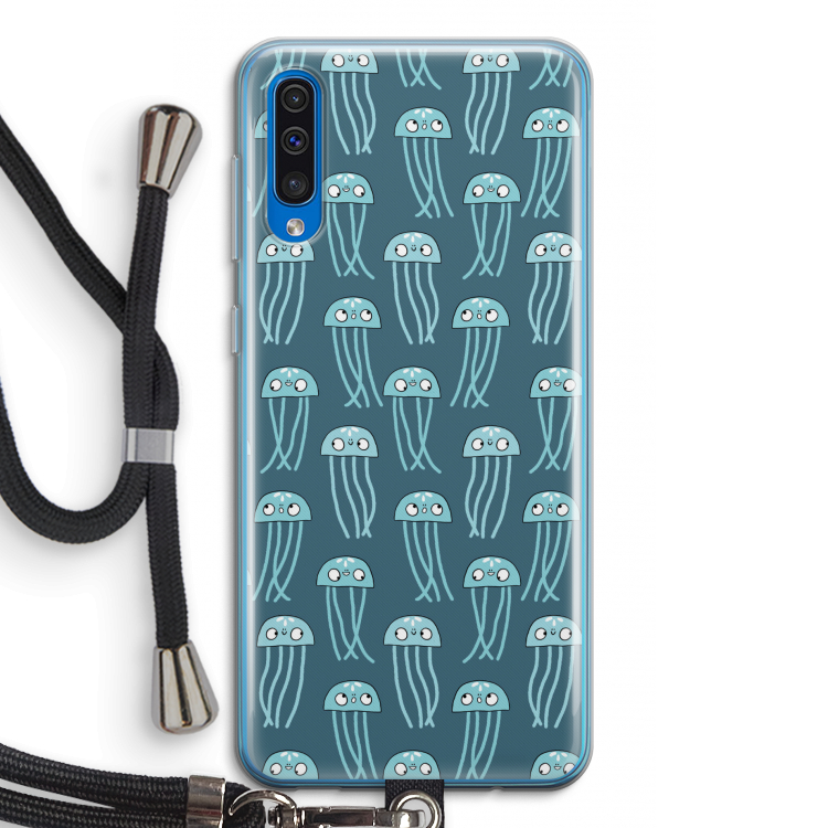 Kwallie: Samsung Galaxy A50 Transparant Hoesje met koord