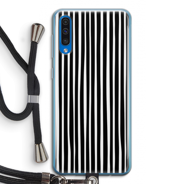 Stripes: Samsung Galaxy A50 Transparant Hoesje met koord