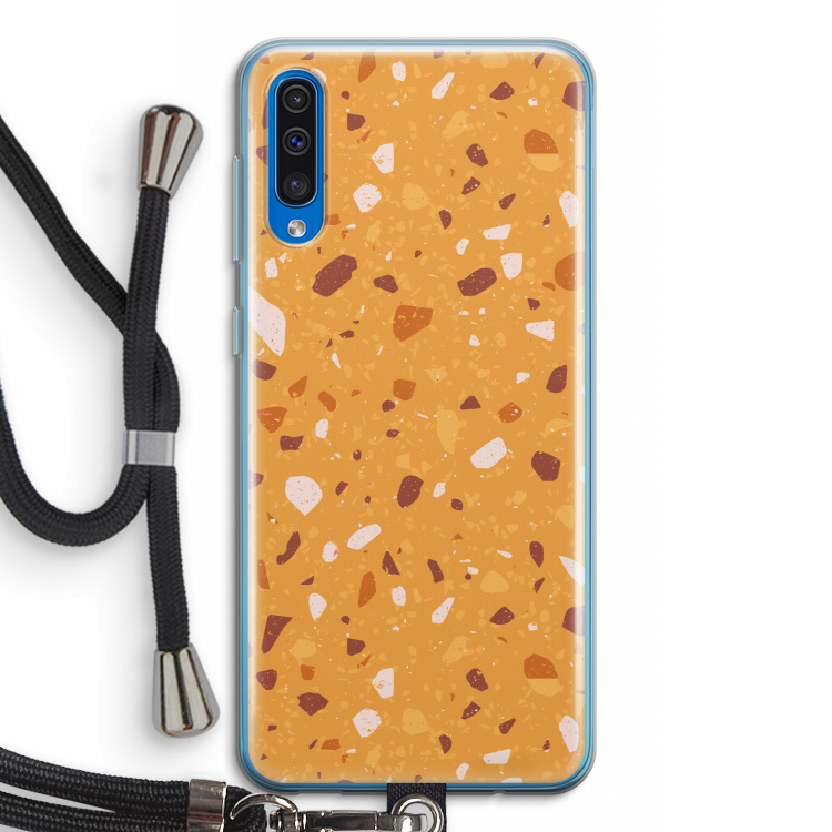Terrazzo N°24: Samsung Galaxy A50 Transparant Hoesje met koord