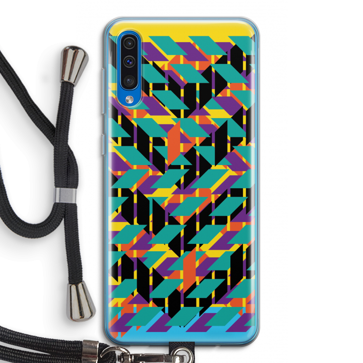 Skew Bee 1: Samsung Galaxy A50 Transparant Hoesje met koord