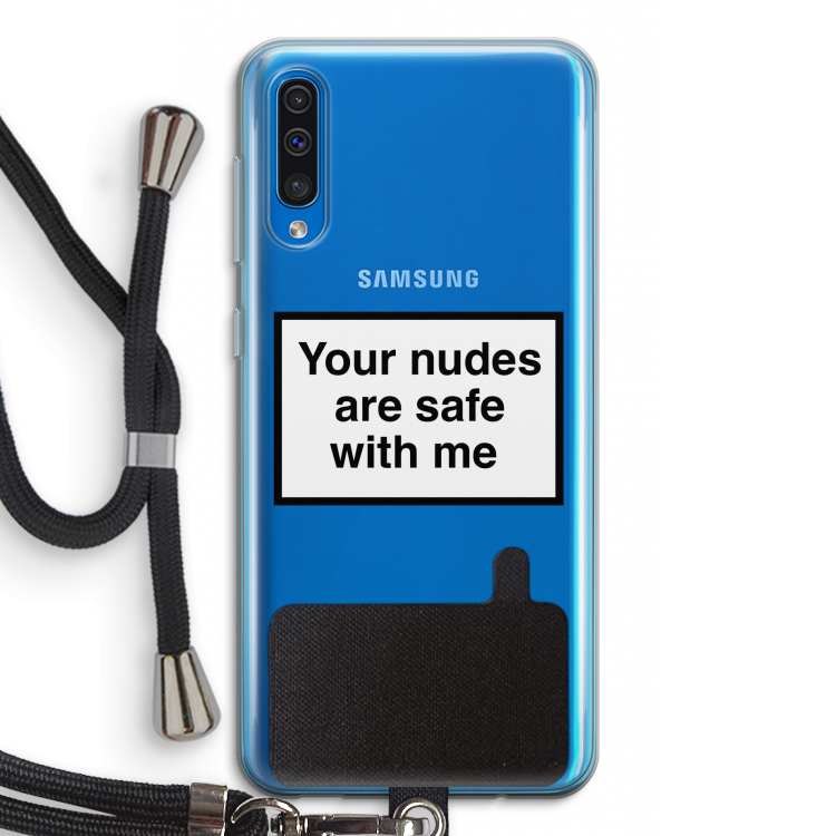 Safe with me: Samsung Galaxy A50 Transparant Hoesje met koord