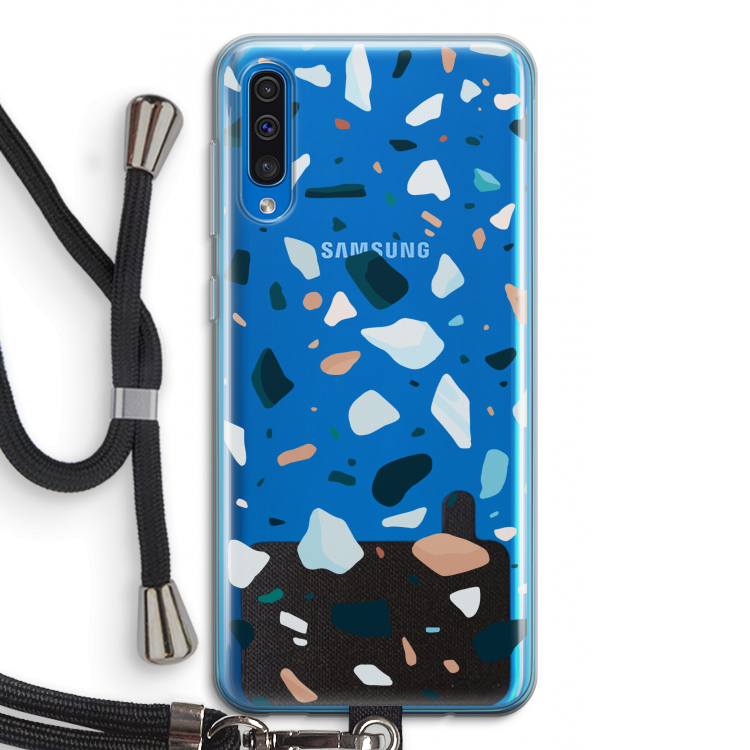 Terrazzo N°13: Samsung Galaxy A50 Transparant Hoesje met koord