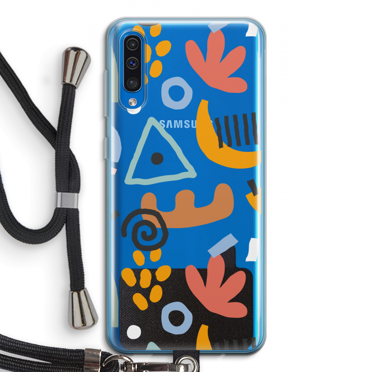 Abstract: Samsung Galaxy A50 Transparant Hoesje met koord