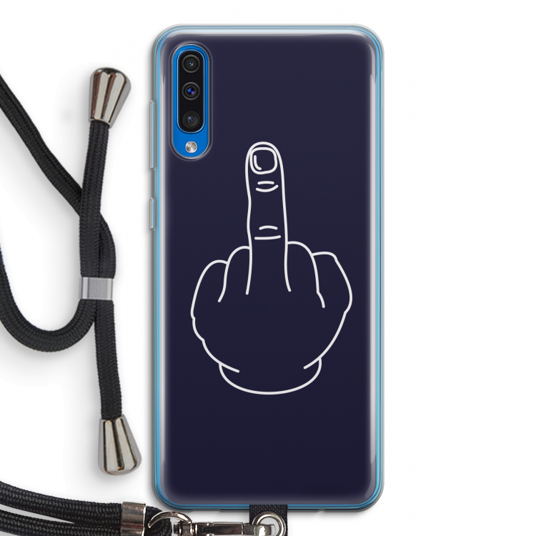 F**k U: Samsung Galaxy A50 Transparant Hoesje met koord