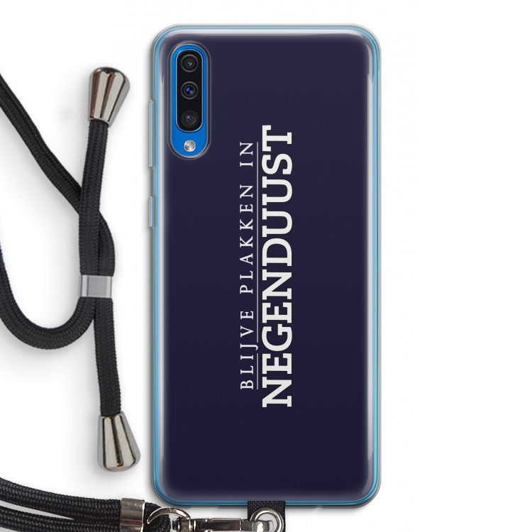 Blijve plakken in Negenduust: Samsung Galaxy A50 Transparant Hoesje met koord
