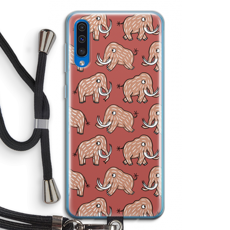 Mammoet: Samsung Galaxy A50 Transparant Hoesje met koord