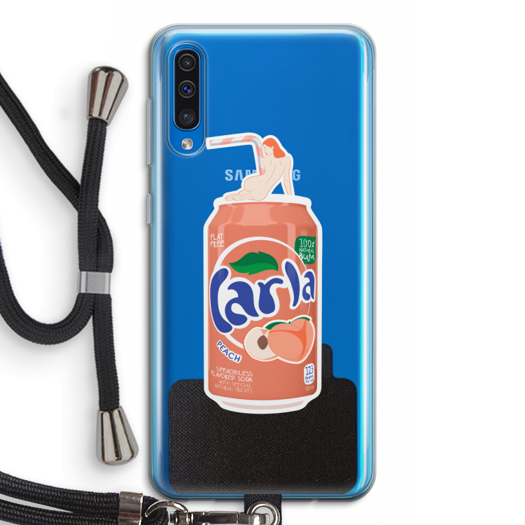 S(peach)less: Samsung Galaxy A50 Transparant Hoesje met koord
