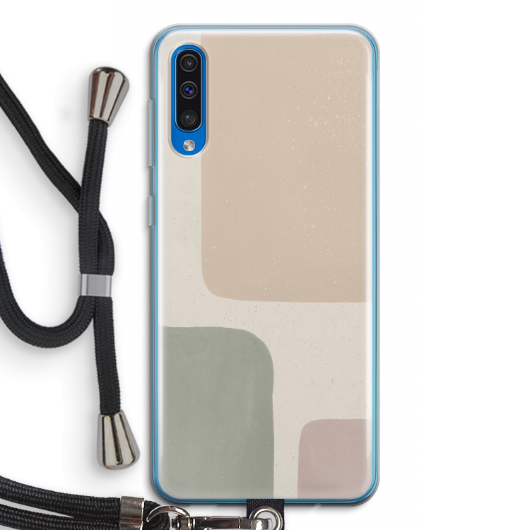 Geo #7: Samsung Galaxy A50 Transparant Hoesje met koord