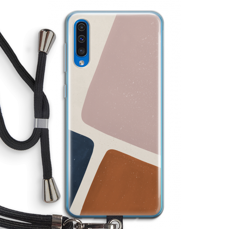 Geo #2: Samsung Galaxy A50 Transparant Hoesje met koord