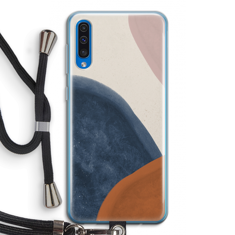 Geo #1: Samsung Galaxy A50 Transparant Hoesje met koord