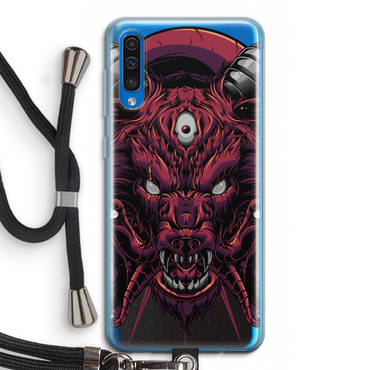 Hell Hound and Serpents: Samsung Galaxy A50 Transparant Hoesje met koord