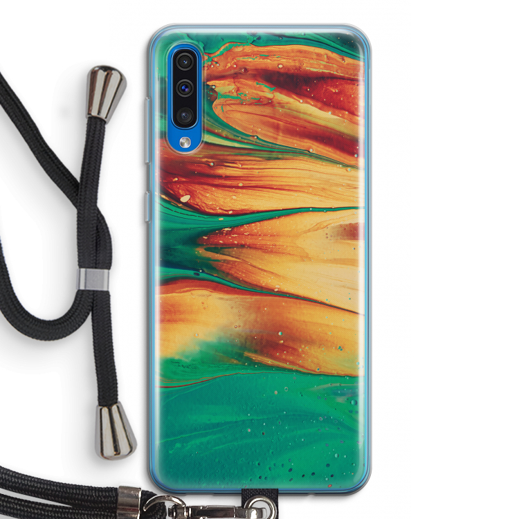 Green Inferno: Samsung Galaxy A50 Transparant Hoesje met koord