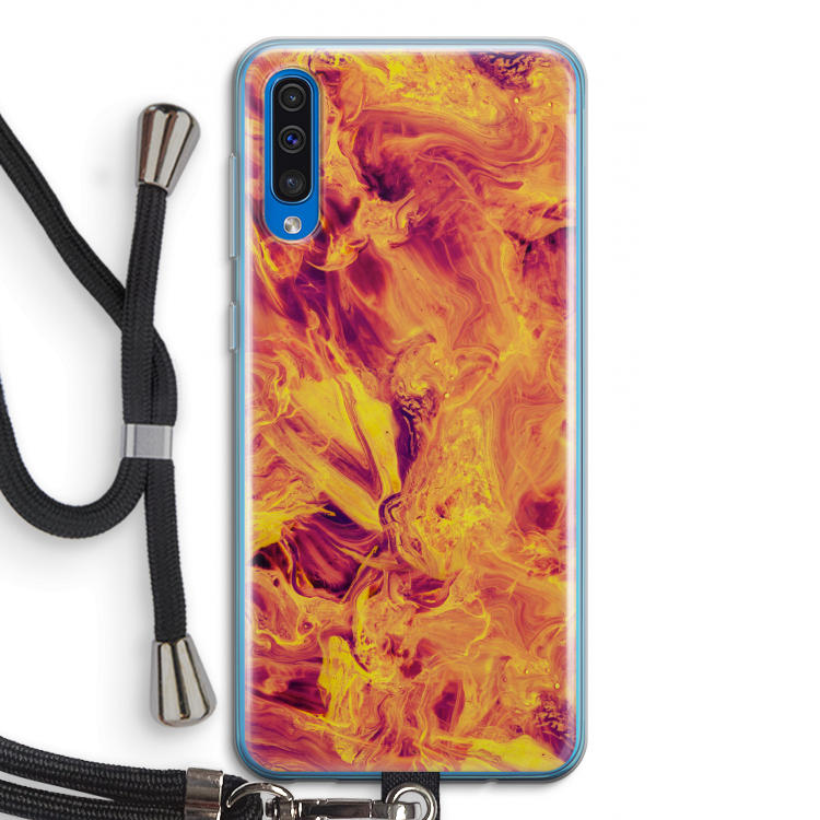 Eternal Fire: Samsung Galaxy A50 Transparant Hoesje met koord