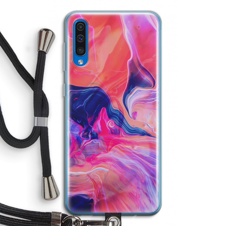 Earth And Ocean: Samsung Galaxy A50 Transparant Hoesje met koord