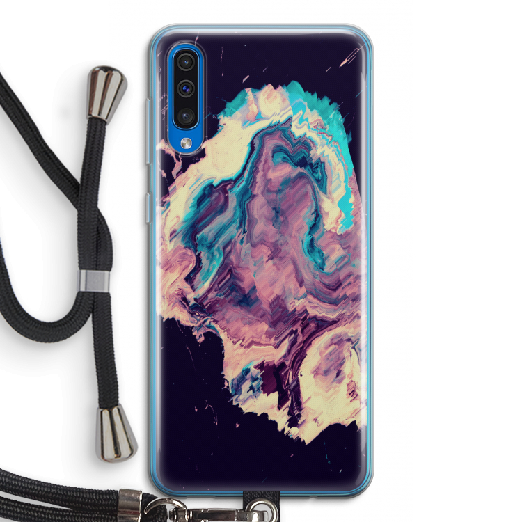 Cosmic Silence: Samsung Galaxy A50 Transparant Hoesje met koord