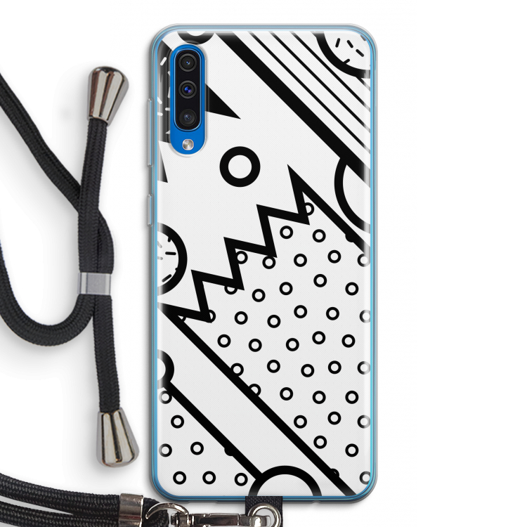 Pop Art #4: Samsung Galaxy A50 Transparant Hoesje met koord
