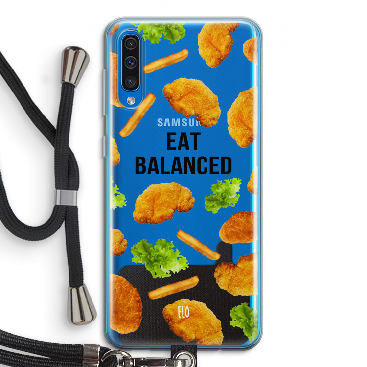 Eat Balanced: Samsung Galaxy A50 Transparant Hoesje met koord