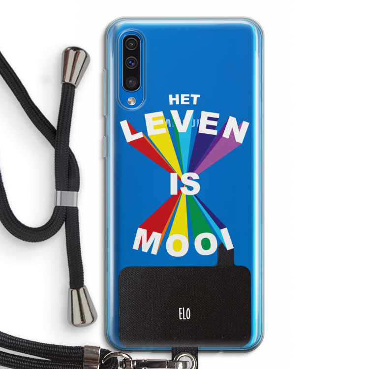 Het Leven Is Mooi: Samsung Galaxy A50 Transparant Hoesje met koord