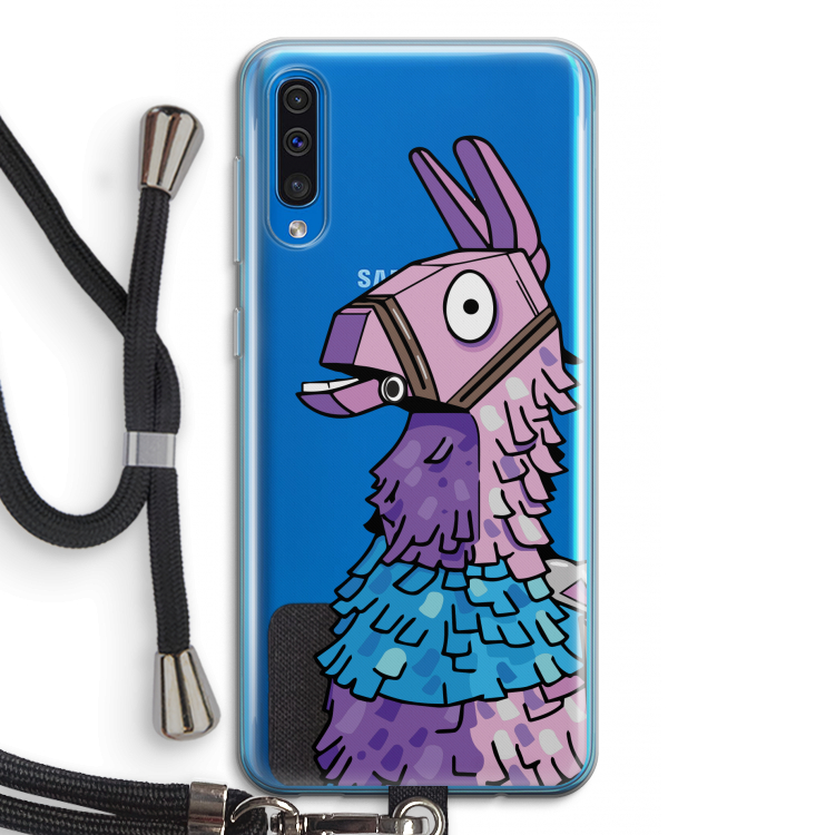 Lama: Samsung Galaxy A50 Transparant Hoesje met koord