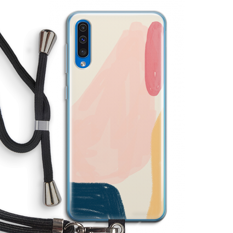 Saturday Flow: Samsung Galaxy A50 Transparant Hoesje met koord