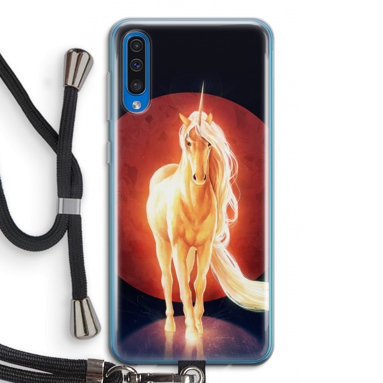 Last Unicorn: Samsung Galaxy A50 Transparant Hoesje met koord