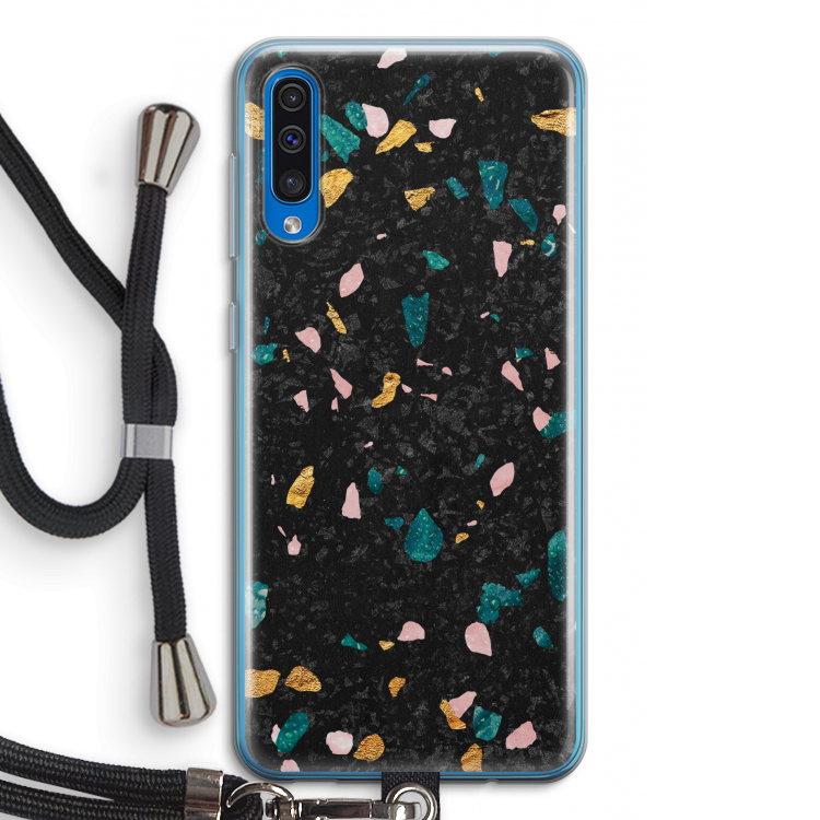 Terrazzo N°10: Samsung Galaxy A50 Transparant Hoesje met koord