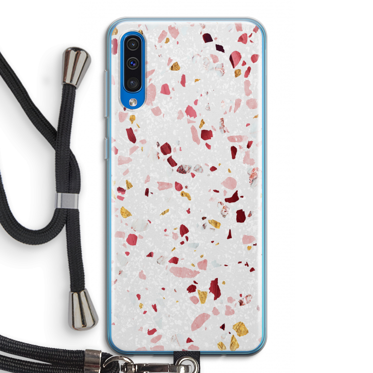 Terrazzo N°9: Samsung Galaxy A50 Transparant Hoesje met koord