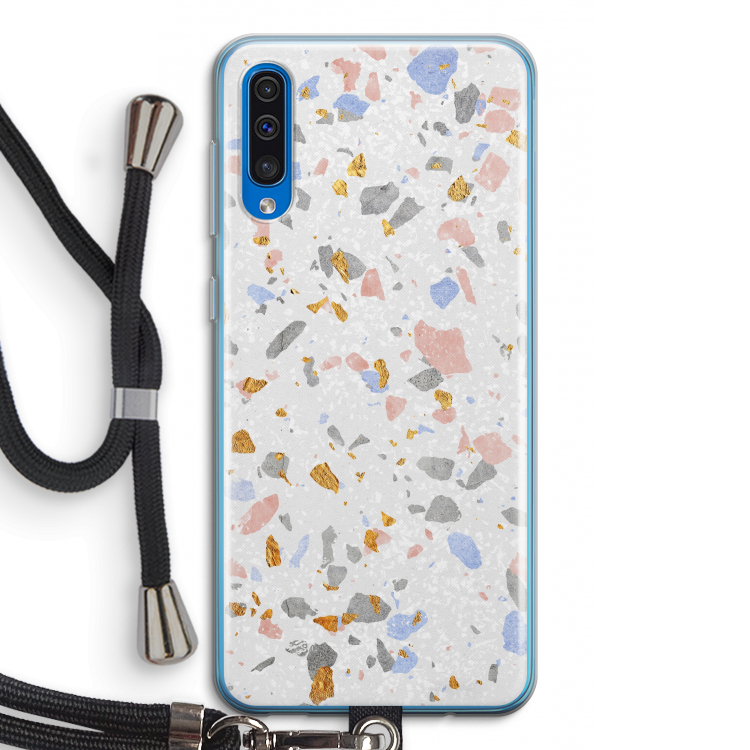 Terrazzo N°8: Samsung Galaxy A50 Transparant Hoesje met koord