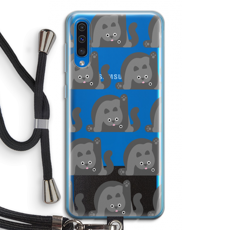 Cats: Samsung Galaxy A50 Transparant Hoesje met koord