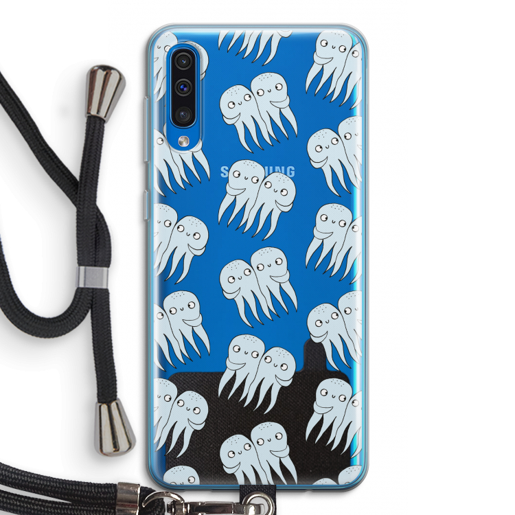 Octopussen: Samsung Galaxy A50 Transparant Hoesje met koord