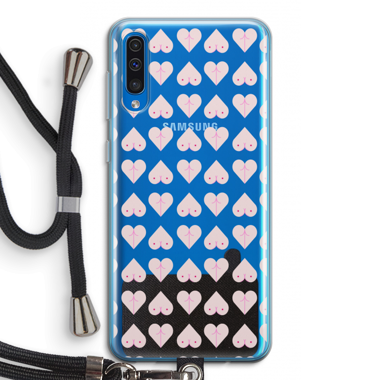 Ass 'n Titties: Samsung Galaxy A50 Transparant Hoesje met koord
