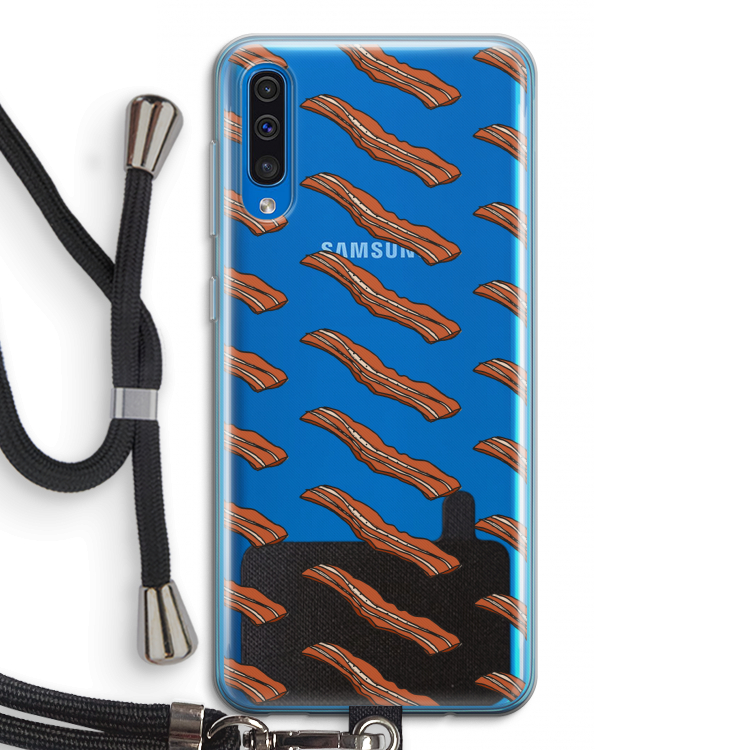 Bacon to my eggs #2: Samsung Galaxy A50 Transparant Hoesje met koord