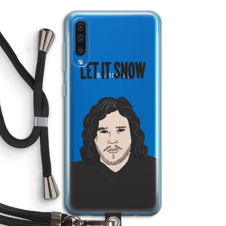 Let It Snow: Samsung Galaxy A50 Transparant Hoesje met koord