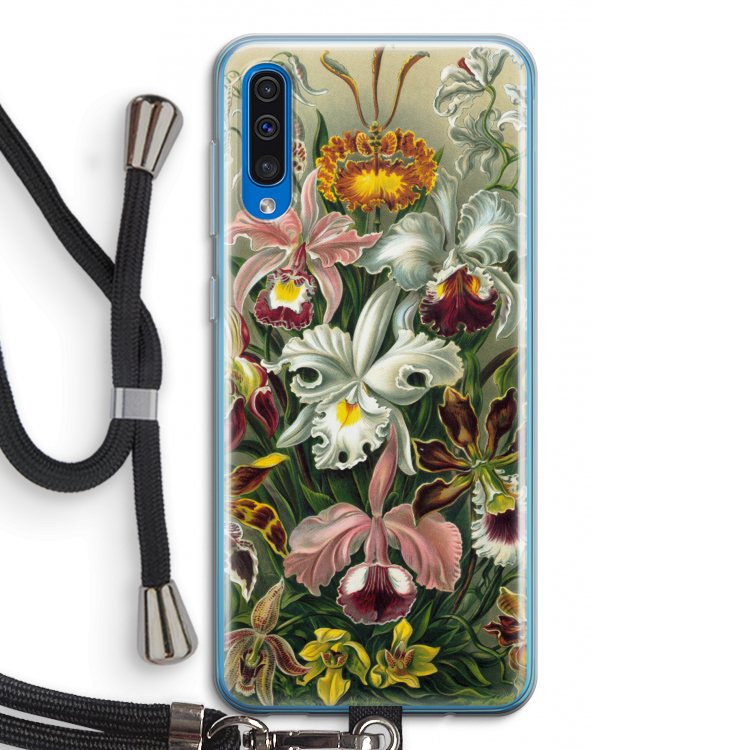 Haeckel Orchidae: Samsung Galaxy A50 Transparant Hoesje met koord