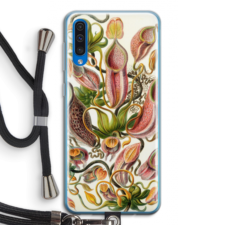Haeckel Nepenthaceae: Samsung Galaxy A50 Transparant Hoesje met koord